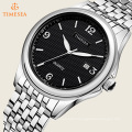 Men′s Silver-Tone Fashion Black Dail Water Resitant Watches 72473